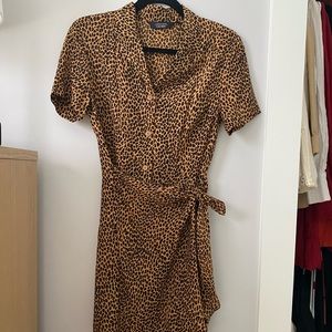 & Other Stories Leopard Wrap Dress